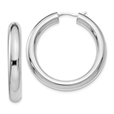 Sterling Silver Rhodium 5MM Tube Earrings at $ 74.51 only from Jewelryshopping.com