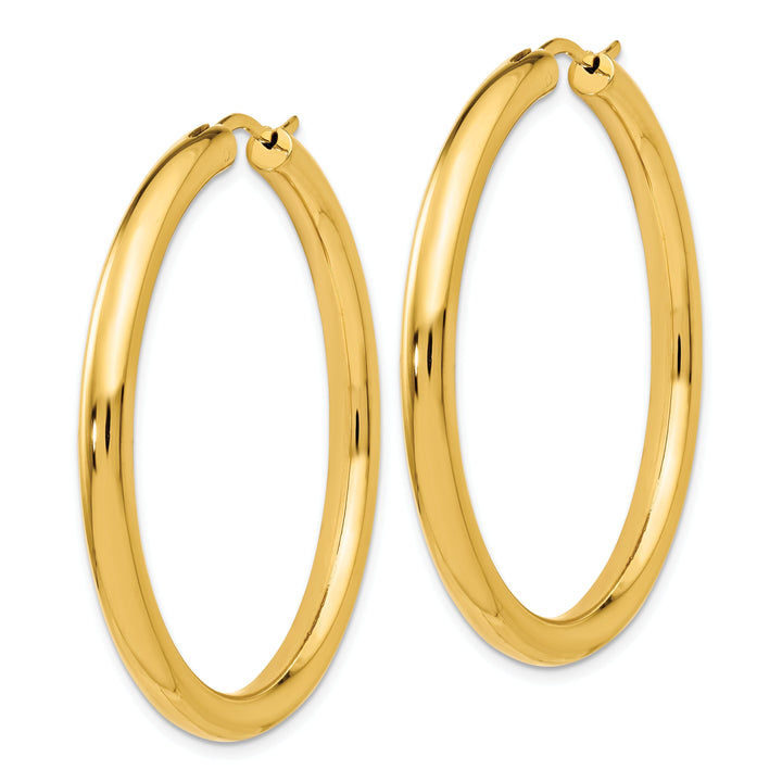 Sterling Silver Gold-plated 3.5MM Tube Hoop Earrings