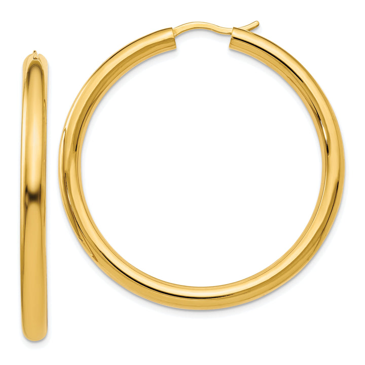 Sterling Silver Gold-plated 3.5MM Tube Hoop Earrings