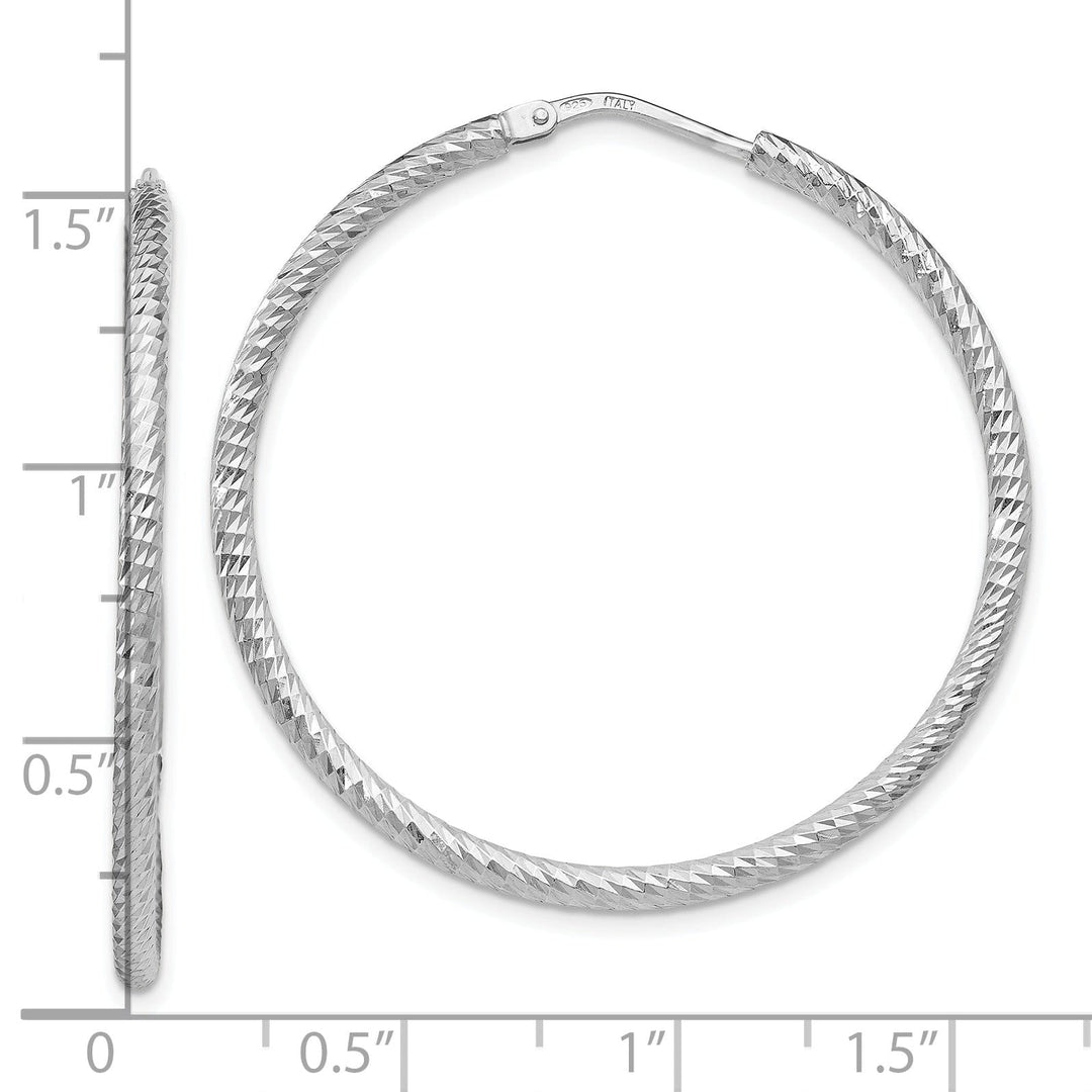 Silver D.C Endless Hoop Earring 2.5mmx30mm