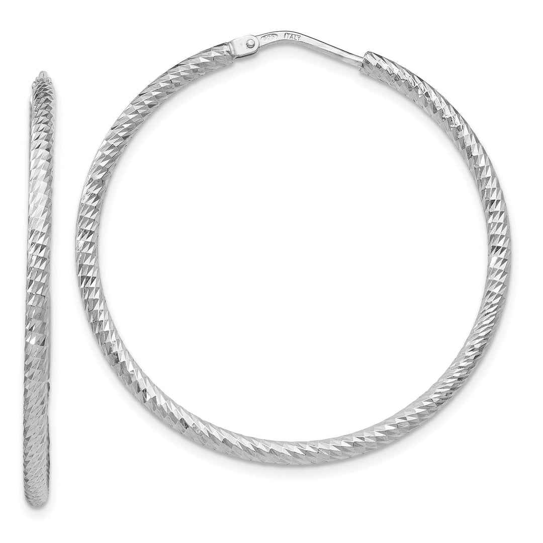 Silver D.C Endless Hoop Earring 2.5mmx30mm