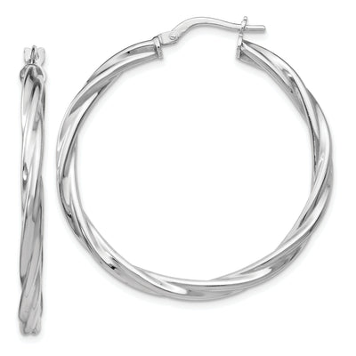 Sterling Silver Twisted Hinged Hoop Earrings at $ 33.03 only from Jewelryshopping.com