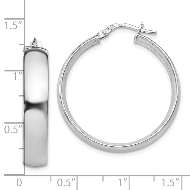 Sterling Silver Hinged Hoop Earrings