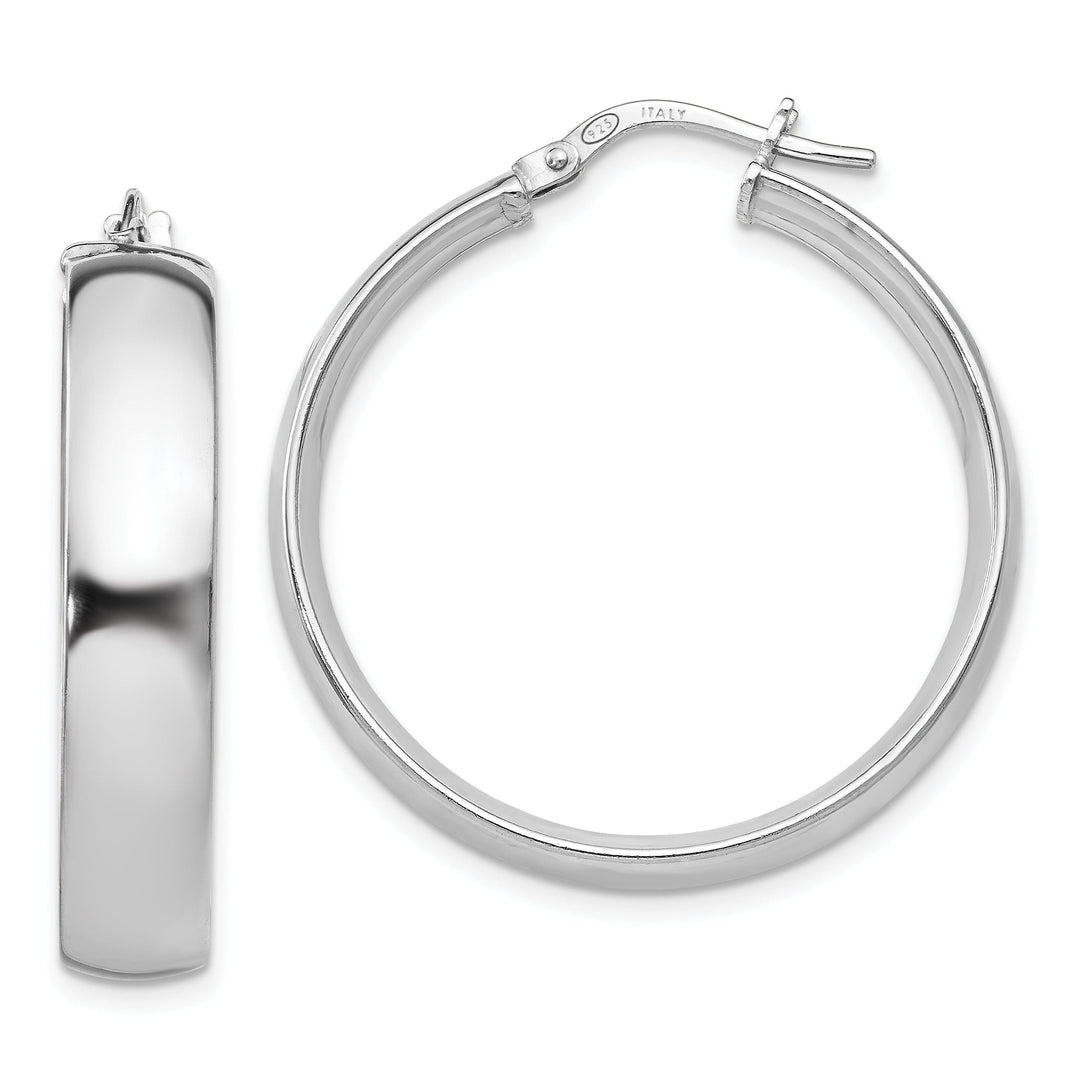 Sterling Silver Hinged Hoop Earrings