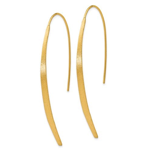 Sterling Silver Gold Polished Brushed Earrings
