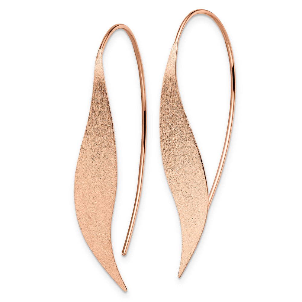 Silver Rose Gold Polished Brushed Earrings