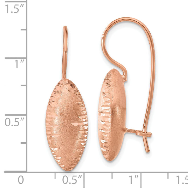 Sterling Silver Radiant Rose Gold Earrings