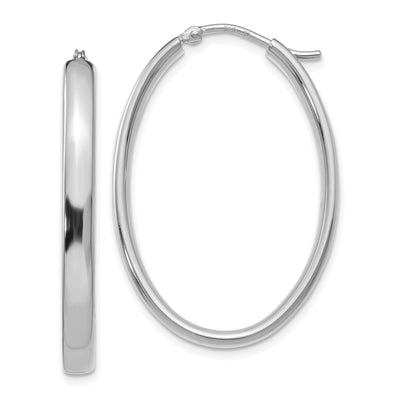 Sterling Silver Polished Oval Hoop Earrings at $ 62.2 only from Jewelryshopping.com