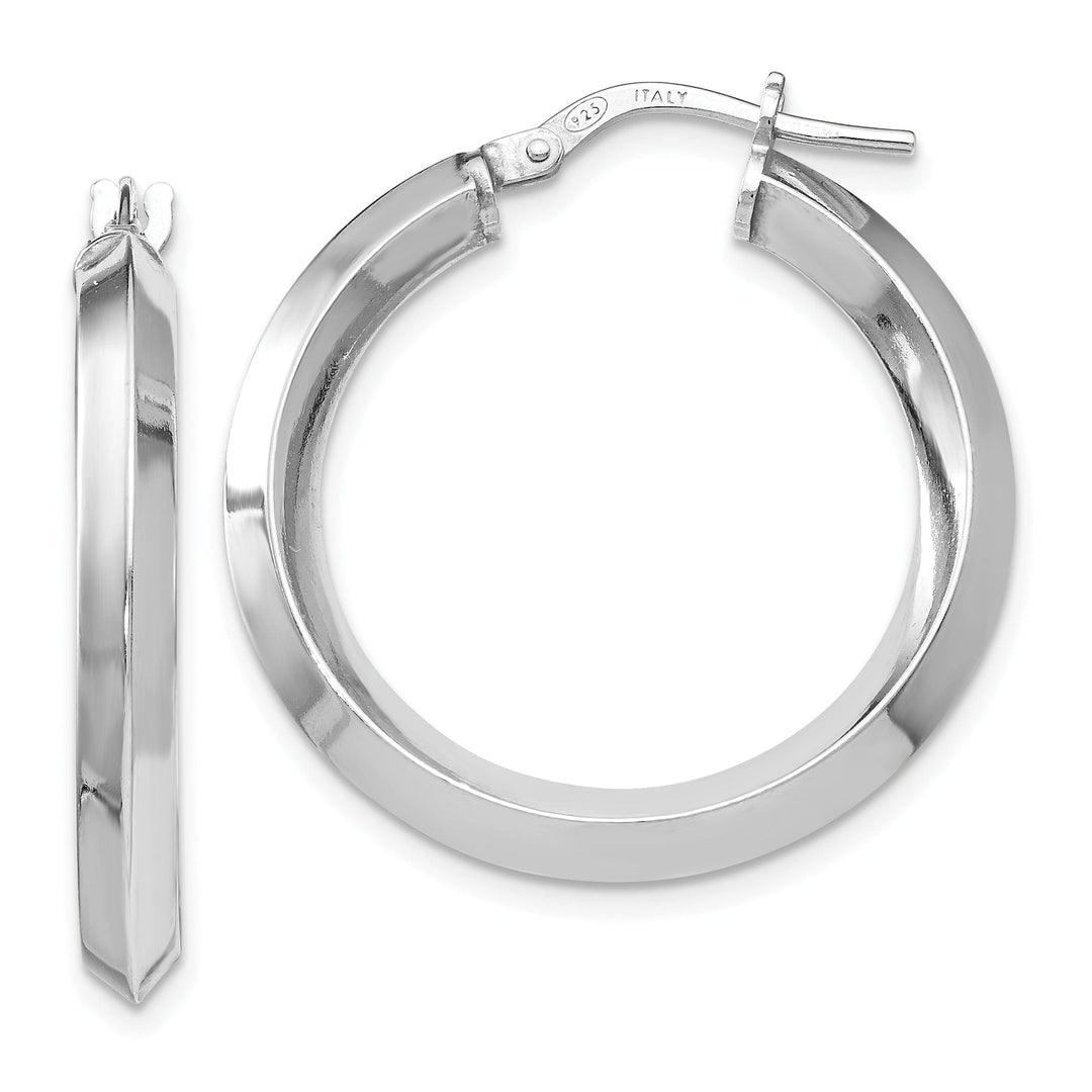 Sterling Silver Polished Hoop Earrings