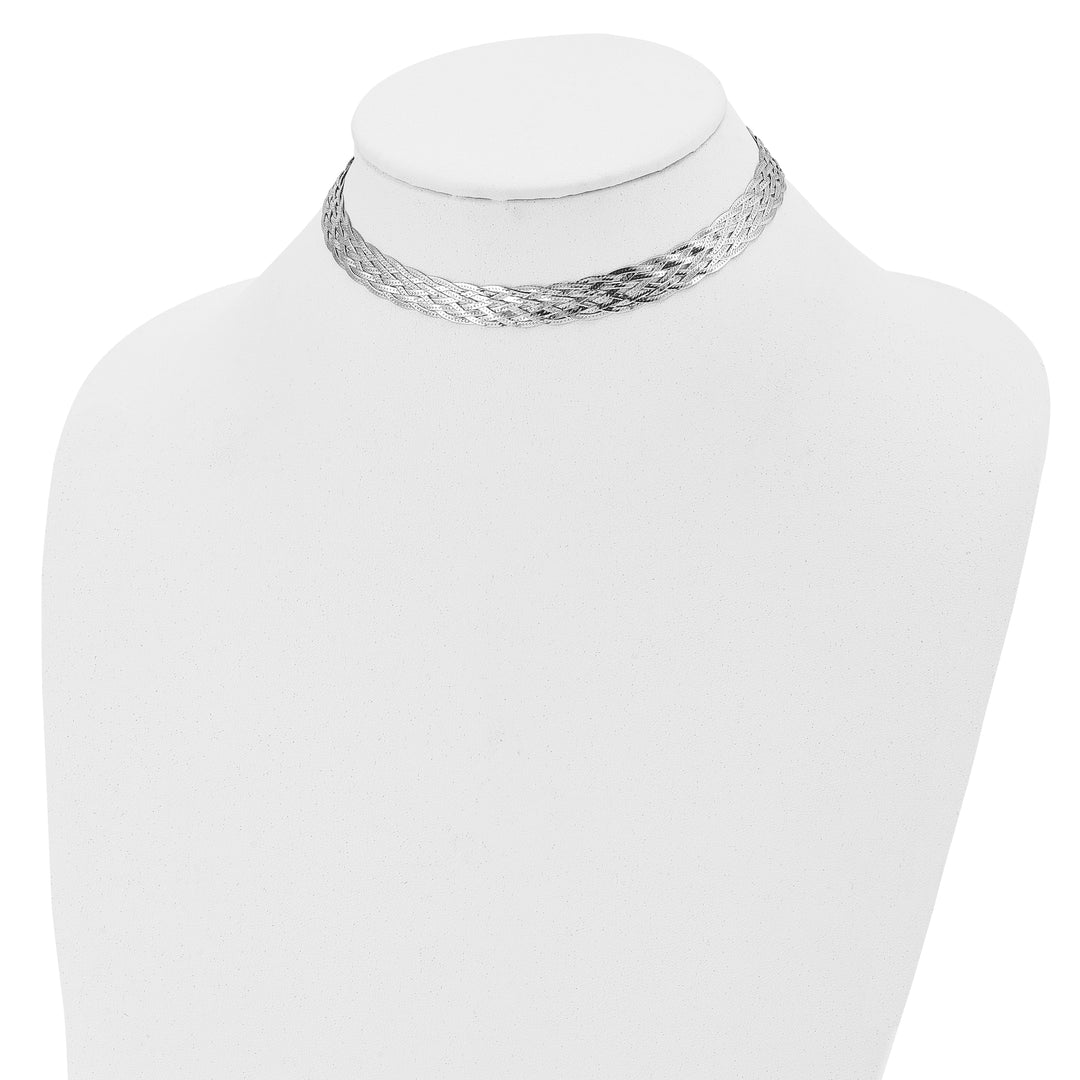 Leslie Sterling Silver Polished Choker Necklace