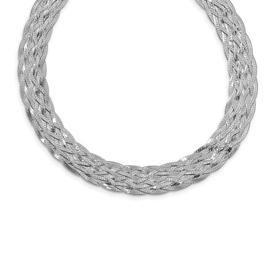Leslie Sterling Silver Polished Choker Necklace
