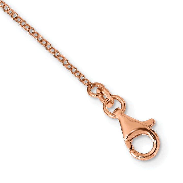 Sterling Silver Rose Gold-tone Fancy Necklace