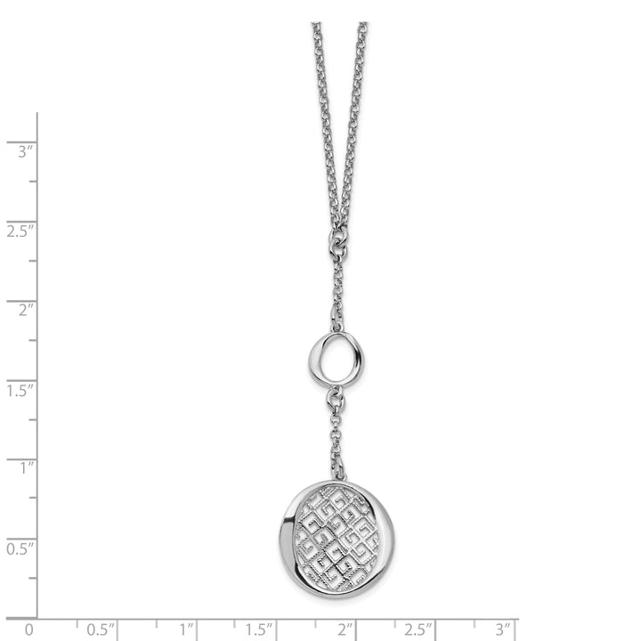 Sterling Silver Rhodium Filigree Necklace