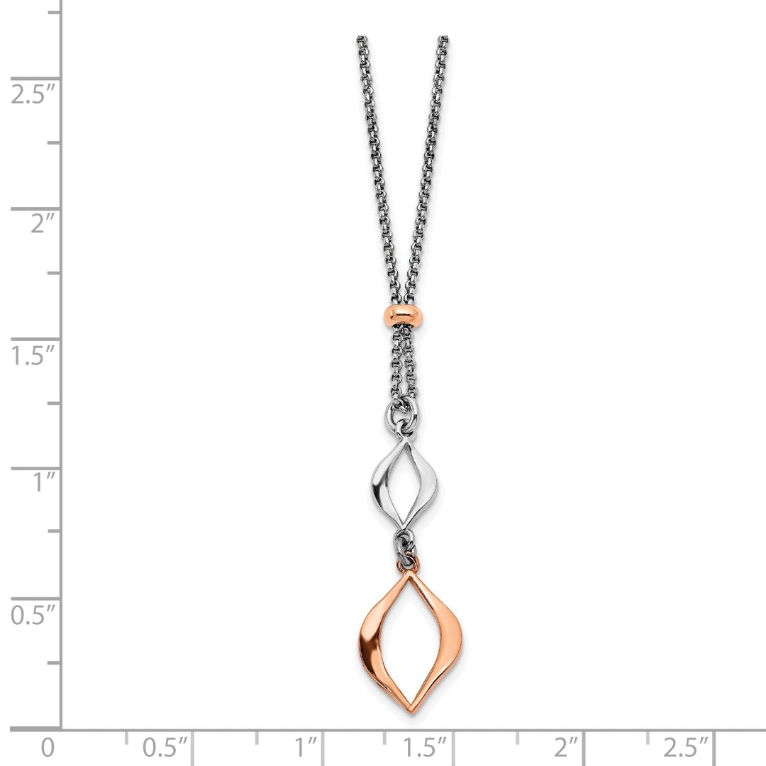 Sterling Silver and Rose Gold Tone Necklace