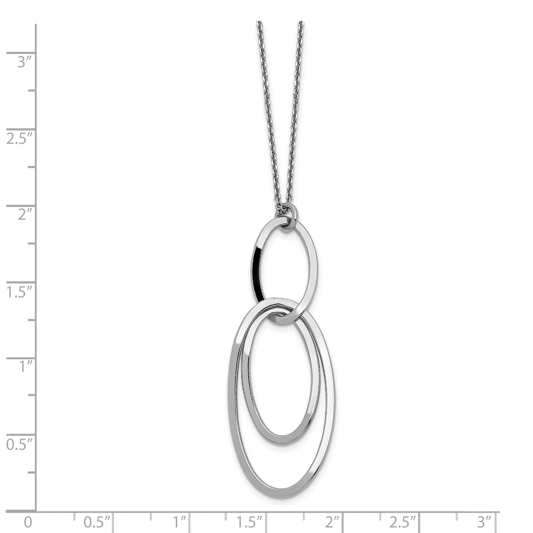 Sterling Silver Rhodium Polished Necklace