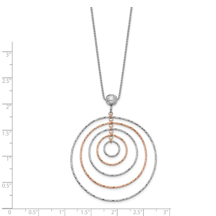 Sterling Silver Rose Gold-Plated D.C Necklace