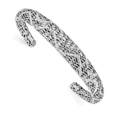Sterling Silver Polished Diamond Cut Bangle at $ 88.2 only from Jewelryshopping.com