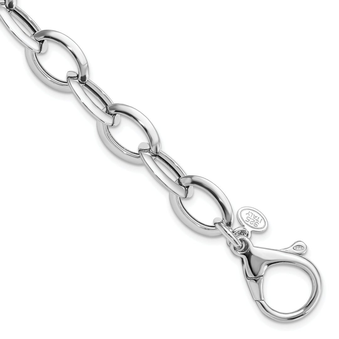 Sterling Silver Polished Fancy Link Bracelet