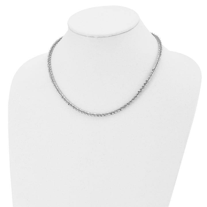Silver Rhodium-plated D.C Necklace