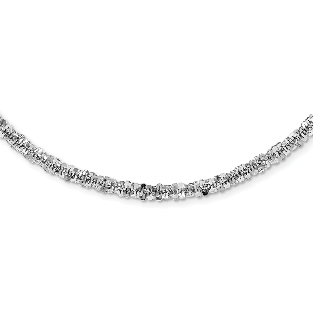 Silver Rhodium-plated D.C Necklace