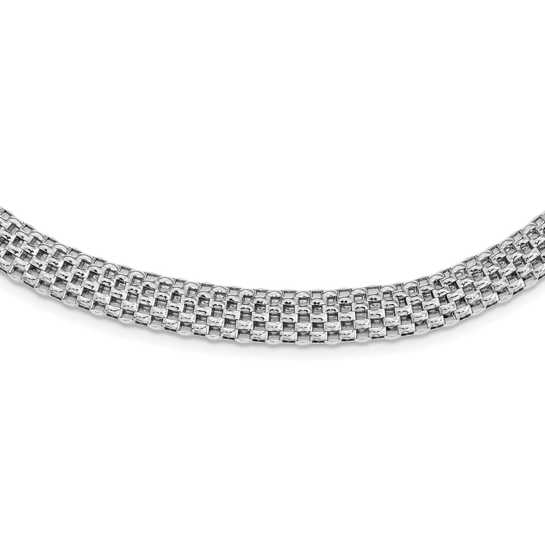 Silver Rhodium-plated Hollow Necklace