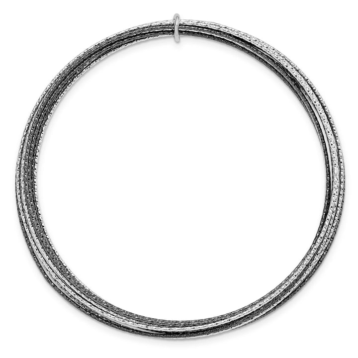 Silver Ruthenium D.C 10 layer Slip on Bangle