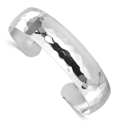 Sterling Silver Polish Hammered Slip-on Bangle at $ 107.02 only from Jewelryshopping.com