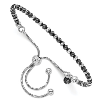 Leslie Silver Ruthenium D.C Adjustable Bracelet