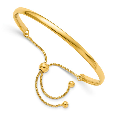 Silver Gold-plated Polished Adjustable Bangle at $ 78.54 only from Jewelryshopping.com