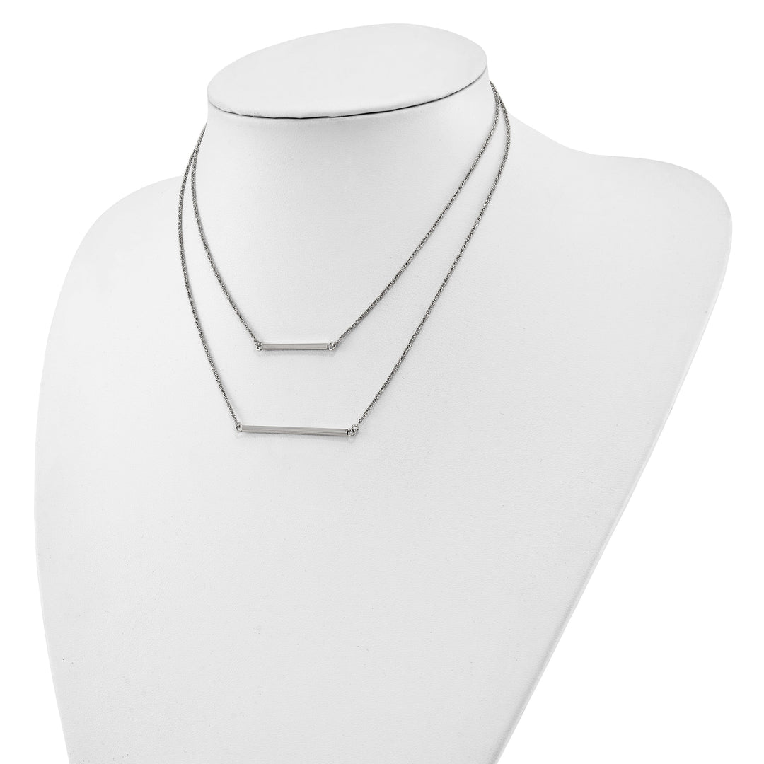 Sterling Silver Double 1.4 mm Strand Necklace