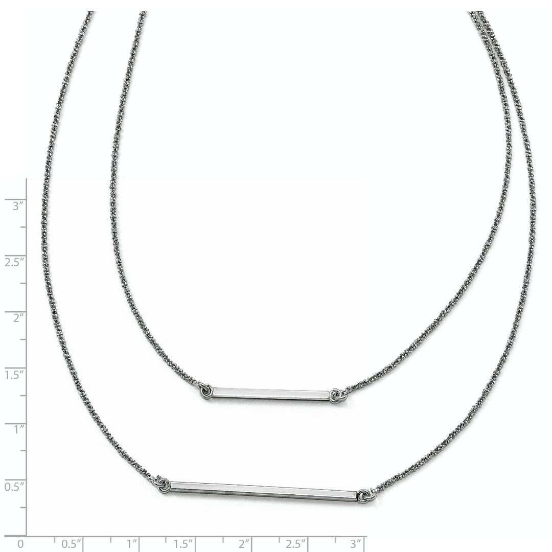 Sterling Silver Double 1.4 mm Strand Necklace