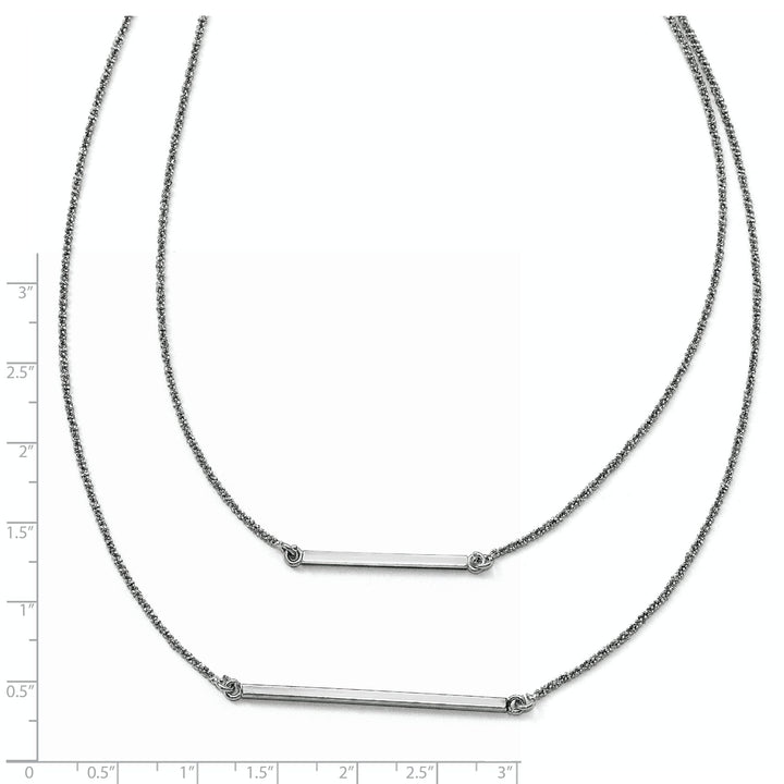 Sterling Silver Double 1.4 mm Strand Necklace