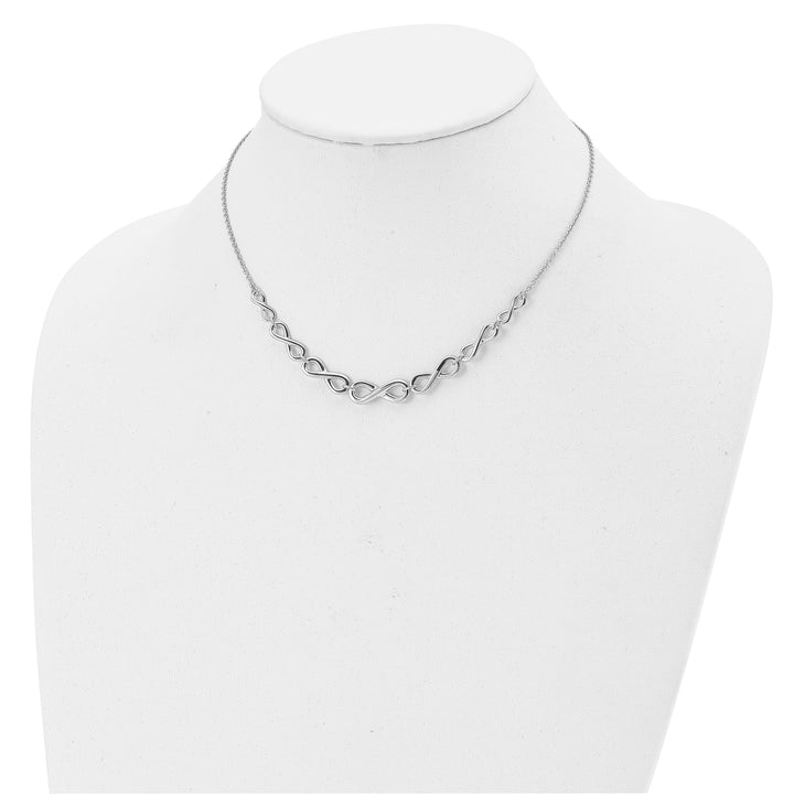 Sterling Silver Polished Infinity Necklace