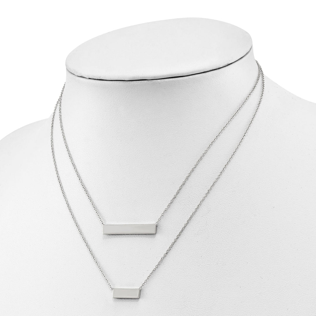 Sterling Silver Double Bar Necklace