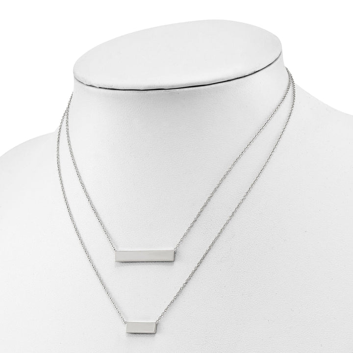 Sterling Silver Double Bar Necklace