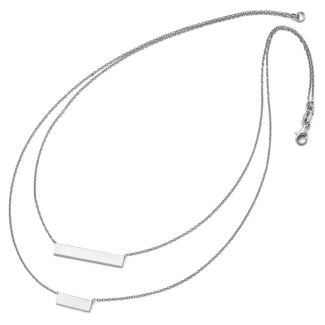 Sterling Silver Double Bar Necklace