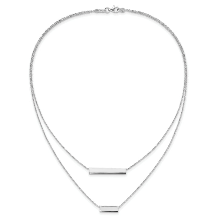 Sterling Silver Double Bar Necklace