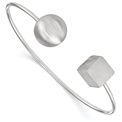 Silver Rhodium Radiant Essence Satin Bangle at $ 85.93 only from Jewelryshopping.com