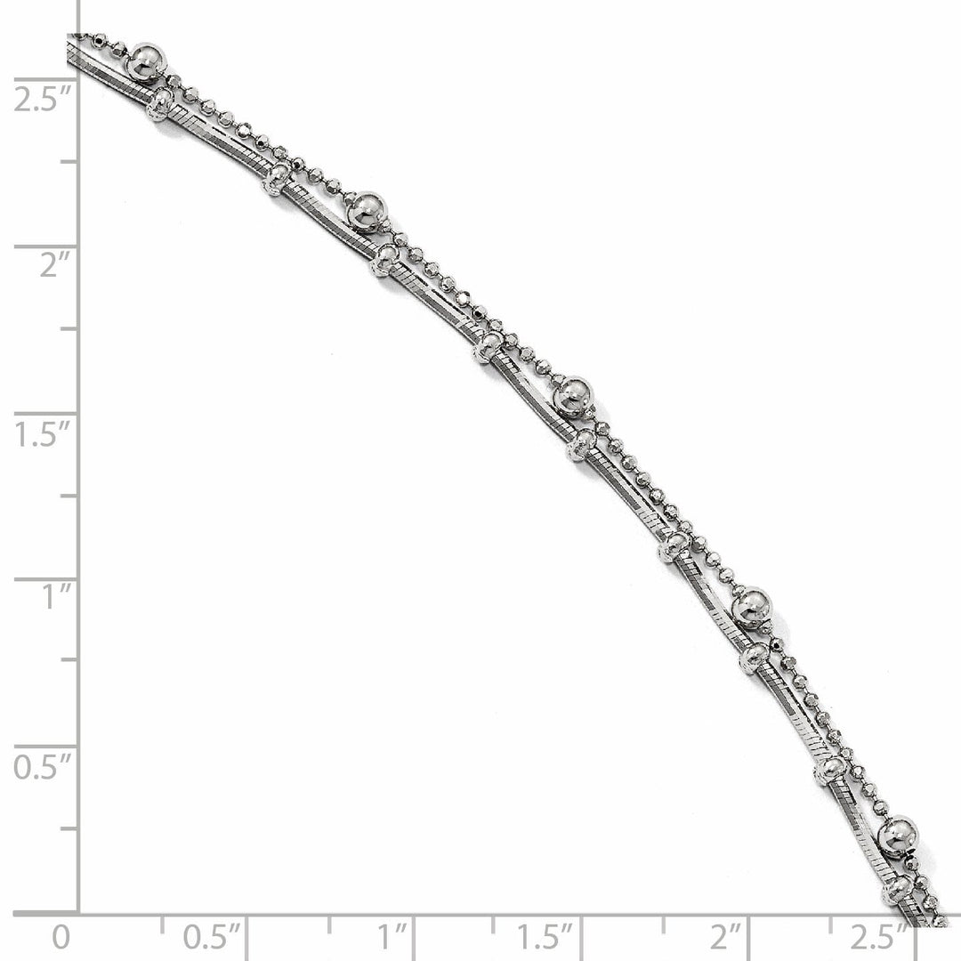 Sterling Silver Double Strand Anklet