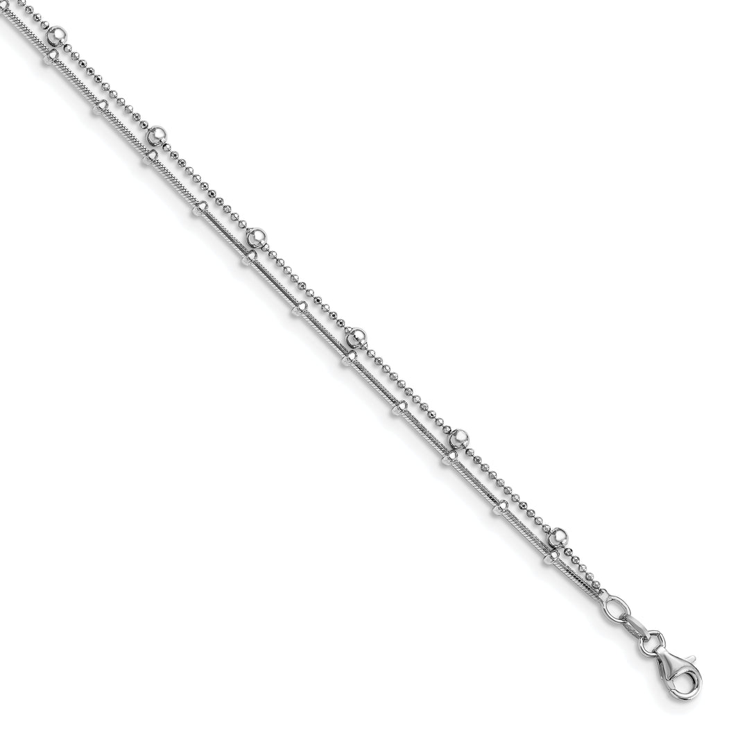 Sterling Silver Double Strand Anklet