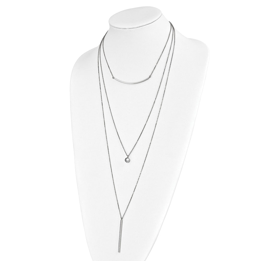 Sterling Silver Three Strand Necklace