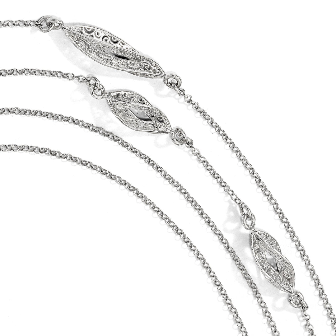 Silver Filigree Multi-strand Fancy Necklace
