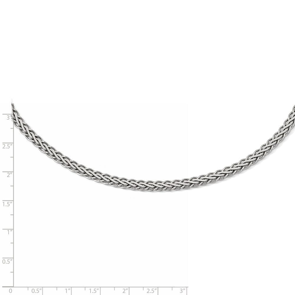 Leslie Sterling Silver Flat D.C Spiga Necklace