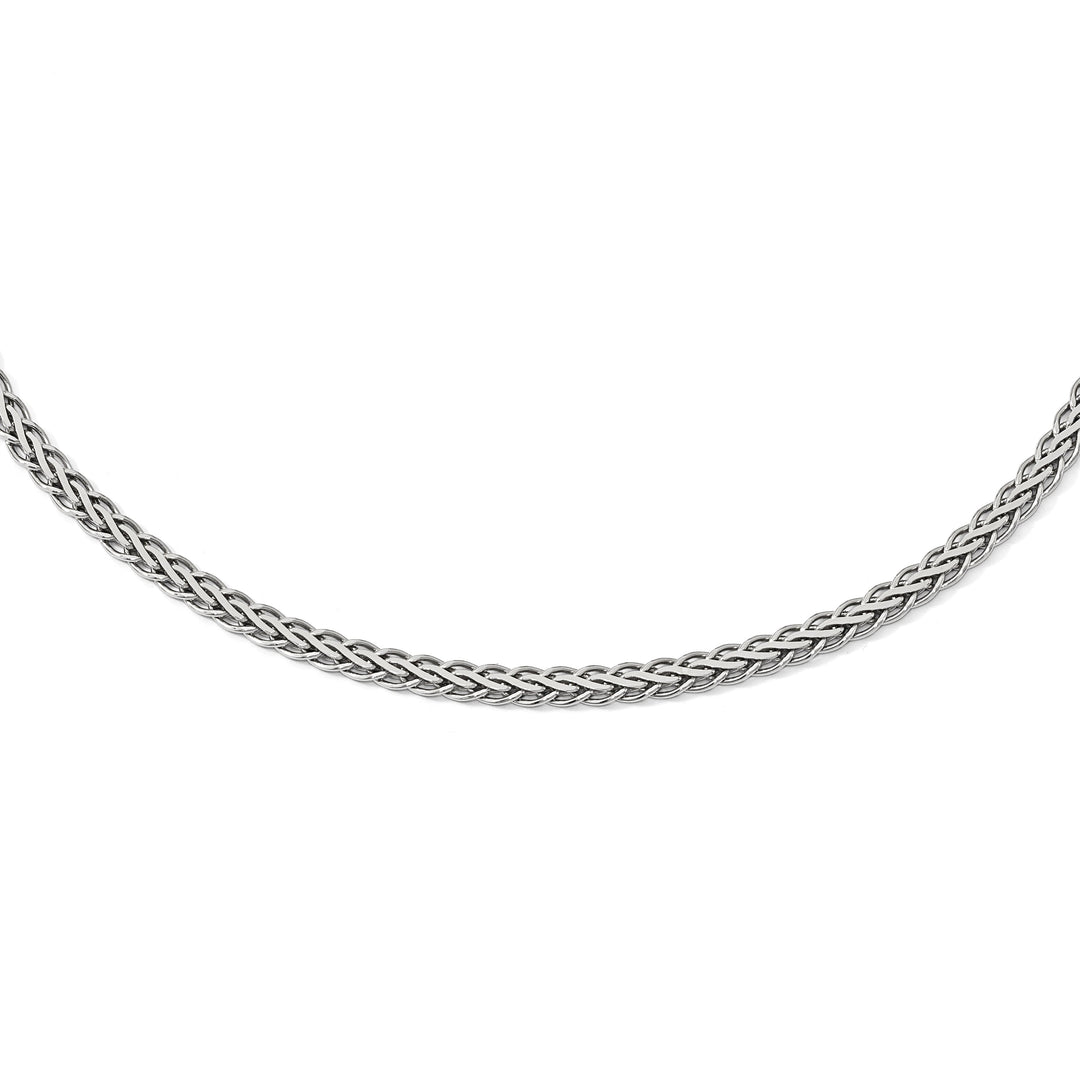 Leslie Sterling Silver Flat D.C Spiga Necklace