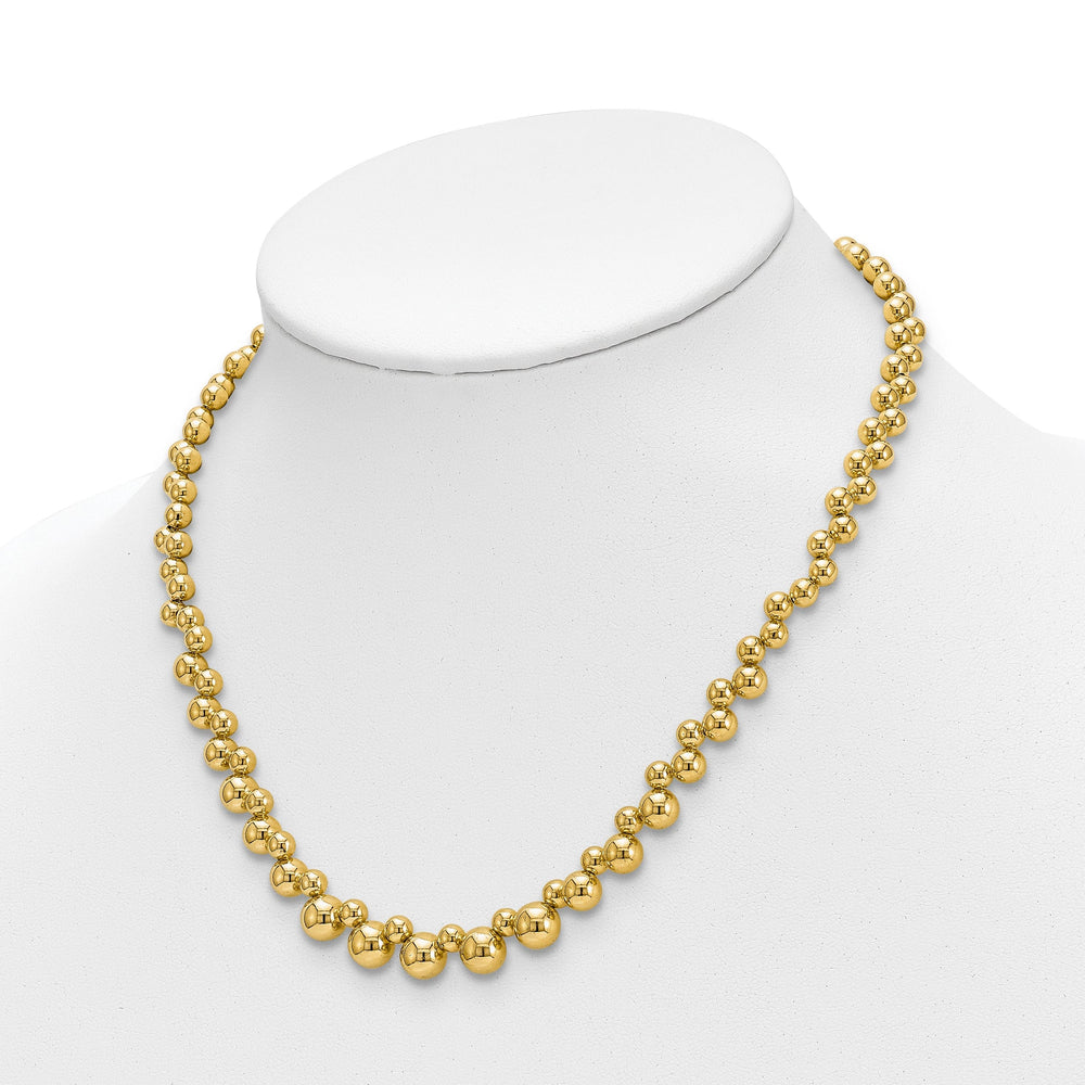 Sterling Silver Gold-plated Beaded Necklace