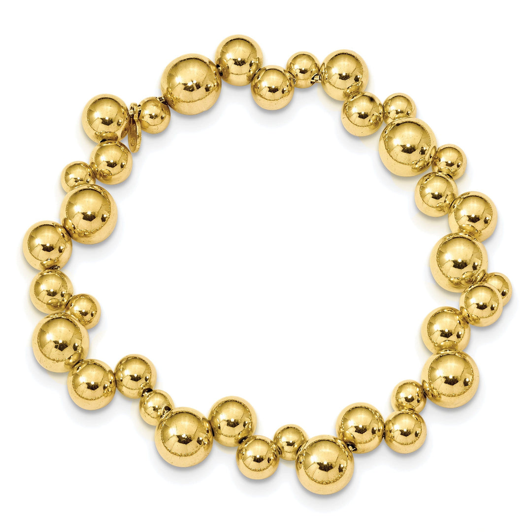 Silver Gold-plate Bead Magnetic Clasp Bracelet