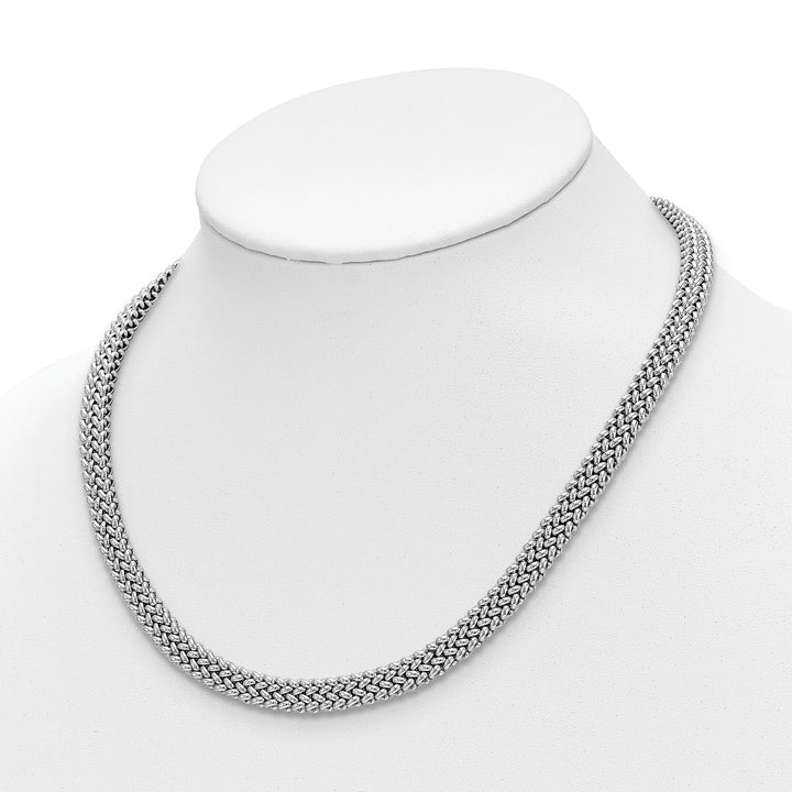 Sterling Silver Polished Fancy Link Necklace