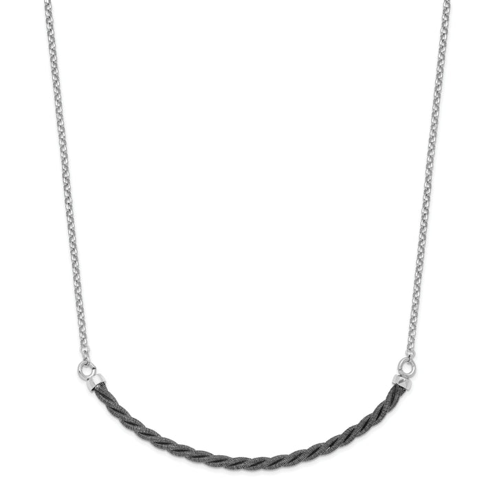 Sterling Silver Rhodium Ruthenium Necklace