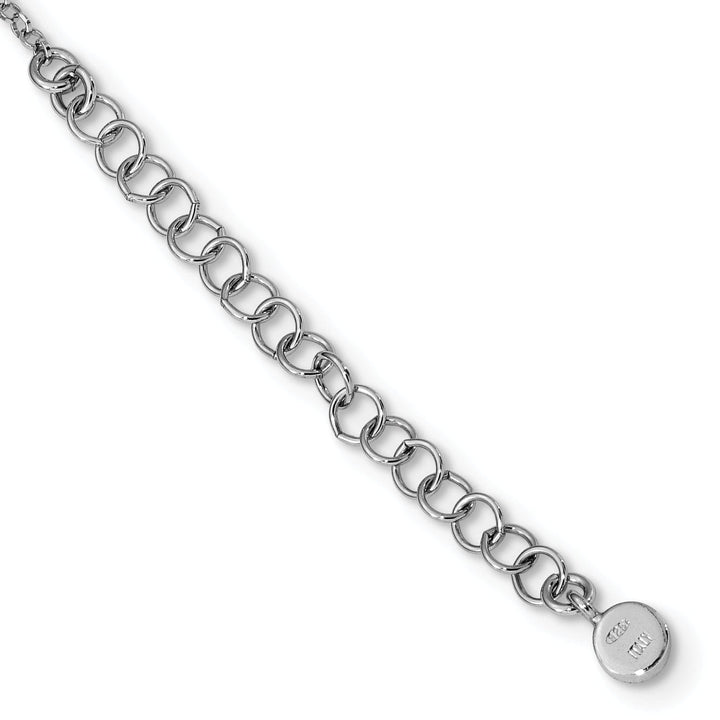 Sterling Silver Rhodium Ruthenium Necklace