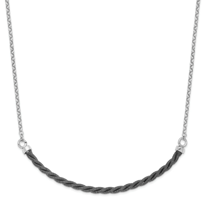 Sterling Silver Rhodium Ruthenium Necklace